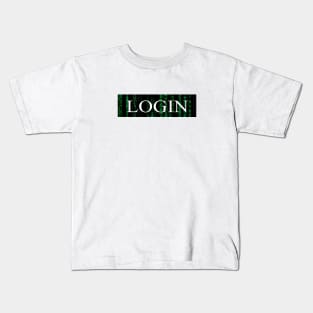 gaming shirt, login, gift idea Kids T-Shirt